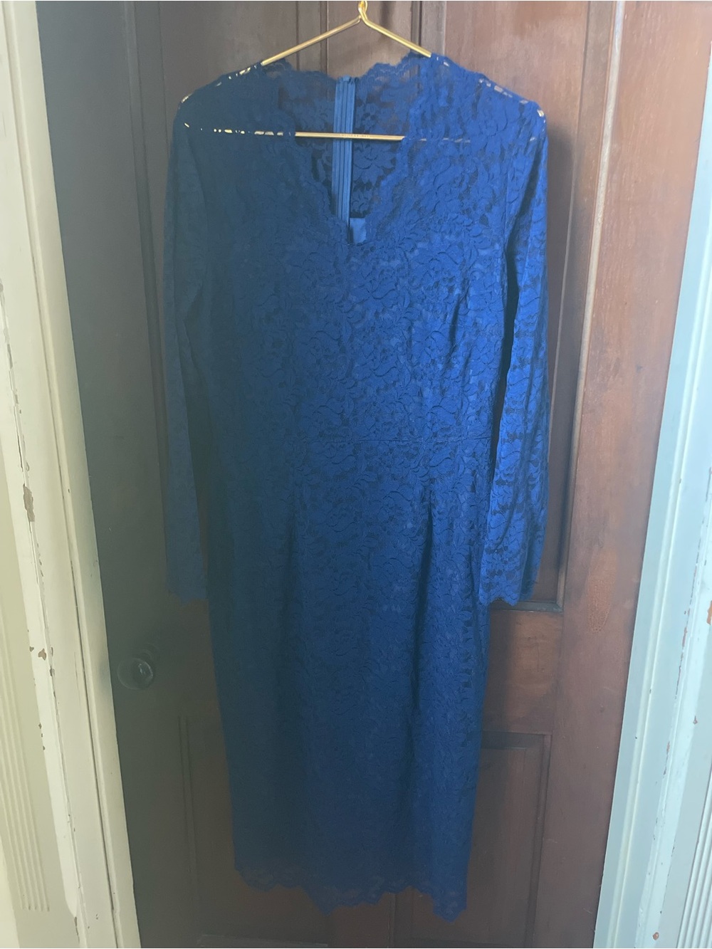 Hobemty women's large blue dress NWT